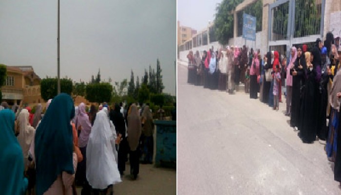 وقفة ومسيرة لطالبات الأزهر بالسادات رفضًا لانتخابات الدم