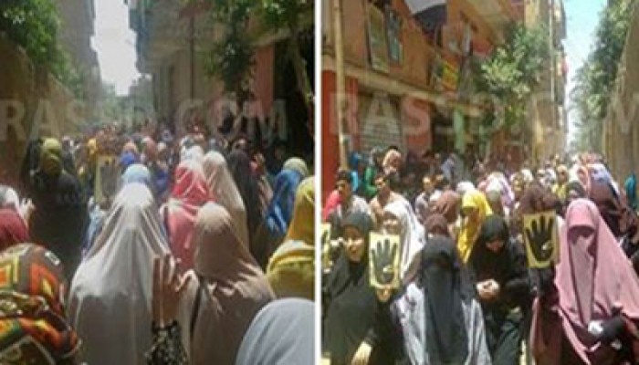 مسيرة لطالبات أزهر تفهنا الأشراف تطالب بالحرية للمعتقلين