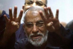 الانقلاب يواصل المحاكمة الهزلية للمرشد العام ورموز مصر