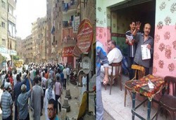 بالصور.. أهالي عزبة النخل يتفاعلون مع المسيرة