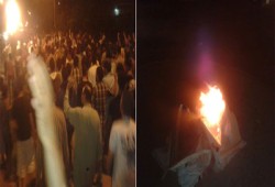 ثوار السادات يحرقون بنرات السفاح في مسيرة ليلية حاشدة