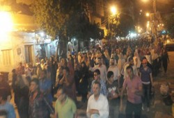 بني سويف ترفض إجرام الانقلاب بحق الطلاب فى مسيرة ليلية