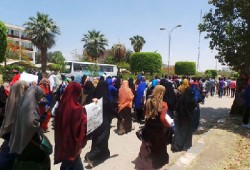 طلاب المنيا يطالبون بإسقاط الانقلاب والقصاص للشهداء في مسيرة