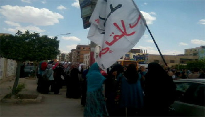 وقفة حاشدة لطلاب جامعة السادات للتنديد برئاسة الدم