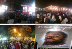 بالصور.. مسيرة ليلية حاشدة بحلوان