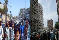 مسيرة لطلاب بورسعيد تندد بالممارسات القمعية للانقلاب