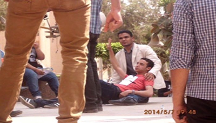 بالصور.. فريزنج لطلاب المنوفية للتنديد بممارسات الانقلاب القمعية