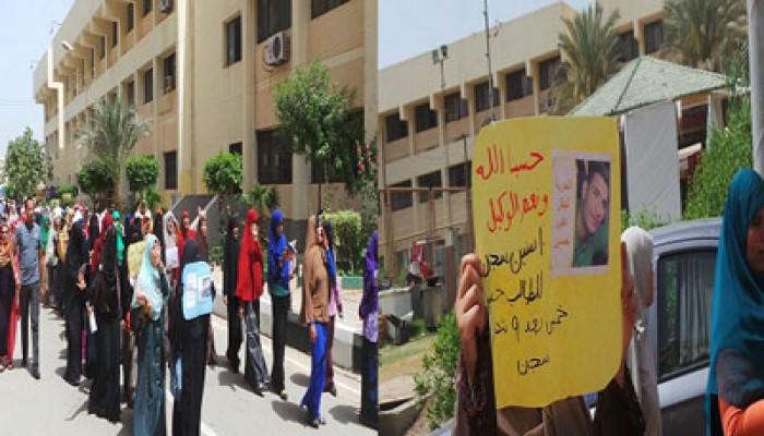 طلاب جامعة الفيوم يواصلون فعالياتهم اليومية لرفض الانقلاب