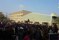 مسيرة لطلاب جامعة الزقازيق رفضًا لانتهاك حقوقهم