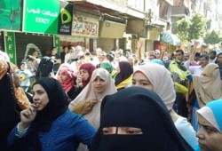 مسيرة لأهالي الشرابية تهتف ضد الانقلاب العسكري