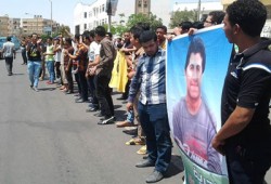 وقفة حاشدة بجامعة السادات تضامنًا مع المعتقلين المضربين