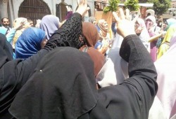 تظاهرة حاشدة لحركة شباب 18 بالغربية أمام سجن طنطا العمومي