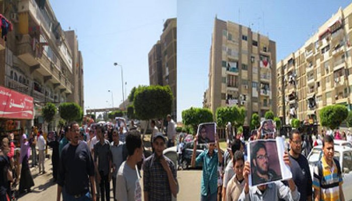 مسيرة لطلاب بورسعيد تندد بالممارسات القمعية للانقلاب