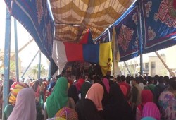 بالصور.. بدء فعاليات مولد "السيسي" بجامعة حلوان