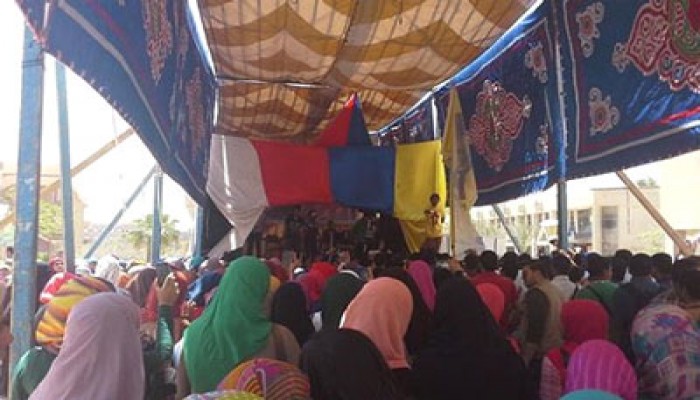 بالصور.. بدء فعاليات مولد "السيسي" بجامعة حلوان