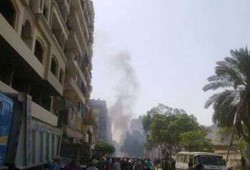 اعتداء قوات الانقلاب على مسيرة  حلوان