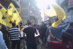 مسيرة حاشدة بـ "كفرداود" بالمنوفية رفضًا للانقلاب الدموي