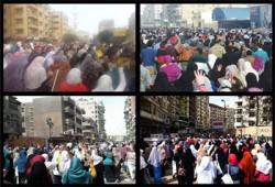 مظاهرة حاشدة لطلاب المنصورة تطوف بالشوارع المحيطة بالجامعة