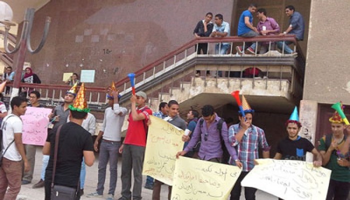 بالصور.. طلاب جامعة حلوان ينظمون فعالية "مولد السيسي"