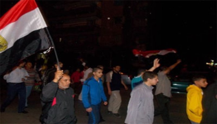 مسيرة "زايد" تهتف: "يسقط يسقط حكم السيسي محمد مرسي هو رئيسي"