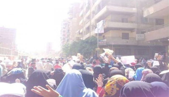 ثوار عزبة النخل في مسيرة حاشدة لرفض الانقلاب العسكري