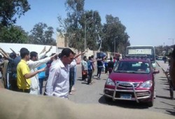 بالصور.. مظاهرة طلاب الأزهر بطريق مصطفى النحاس