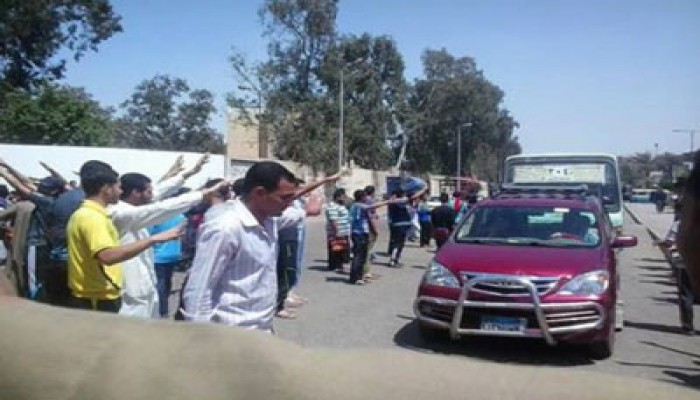 بالصور.. مظاهرة طلاب الأزهر بطريق مصطفى النحاس