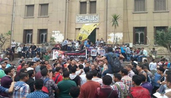 انطلاق فعالية طلاب ضد الانقلاب بجامعة الأزهر بالدراسة