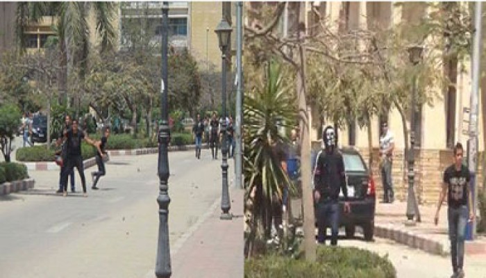 ميليشيات الانقلاب تعتدي على طلاب جامعة الزقازيق