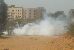 الأمن يعتدي على مظاهرة الأزهر بالغاز والخرطوش.. وإصابات بين الطلاب