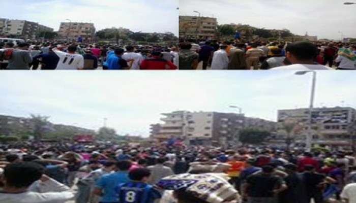 بالصور.. طلاب الأزهر يقطعون طريق مصطفى النحاس بأعداد حاشدة