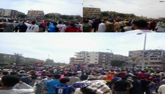بالصور.. طلاب الأزهر يقطعون طريق مصطفى النحاس بأعداد حاشدة