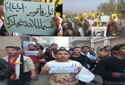 سلسلة صباحية ومسيرة طلابية بفاقوس وأبو كبير تندد بجرائم الانقلاب