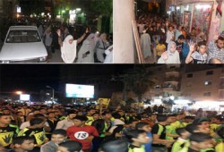 بالصور.. "الفيوم" تحيي صمود الطلاب والثوار بـ7 تظاهرات ليلية