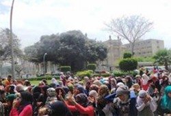 مظاهرات حاشدة لطلاب عين شمس ضد حكم العسكر