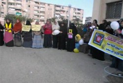 سلسلة لطالبات دراسات بورسعيد تندد بالانقلاب العسكري