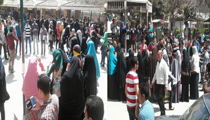وقفة بجامعة بنها تنديدًا باعتقال الطلاب
