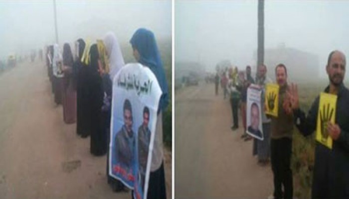 فيديو.. سلاسل صباحية على طريق "فاقوس- القرين" لدعم  نضال الطلبة