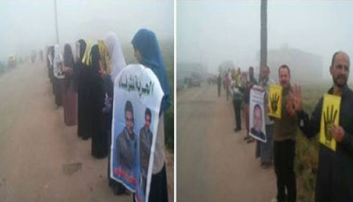 فيديو.. سلاسل صباحية على طريق "فاقوس- القرين" لدعم  نضال الطلبة