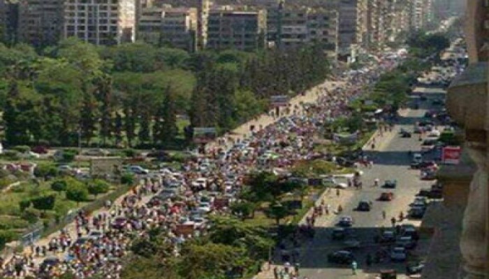 مظاهرة حاشدة بمدينة نصر ضد جرائم العسكر