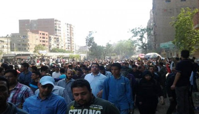 بالصور.. التحام مسيرتي المطرية وعزبة النخل