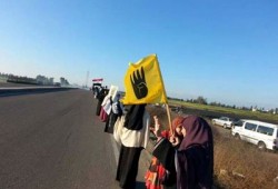 سلاسل بشرية على الطريق الدولي بمطوبس تطالب بإسقاط الانقلاب