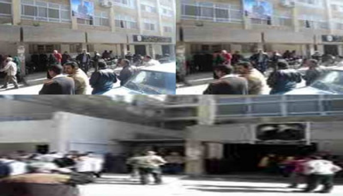 بالصور.. اعتصام العاملين بجامعة بورسعيد