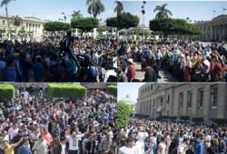 بالصور.. حشود طلاب جامعة القاهرة تهتف ضد حكم العسكر