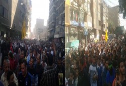 بالصور.. حشود هائلة تصل منطقة عين شمس وتهتف"الشعب يريد إسقاط السفاح"