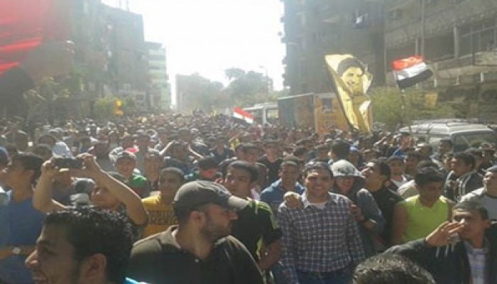 بالصور.. انضمام مسيرة شبرا الخيمة إلى حشود المطرية