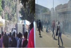 قوات الانقلاب تعتدي على طلاب عين شمس بالغاز والخرطوش