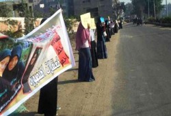 مباشر.. سلاسل بشرية على طريق كفر صقر أبوكبير لإسقاط الانقلاب