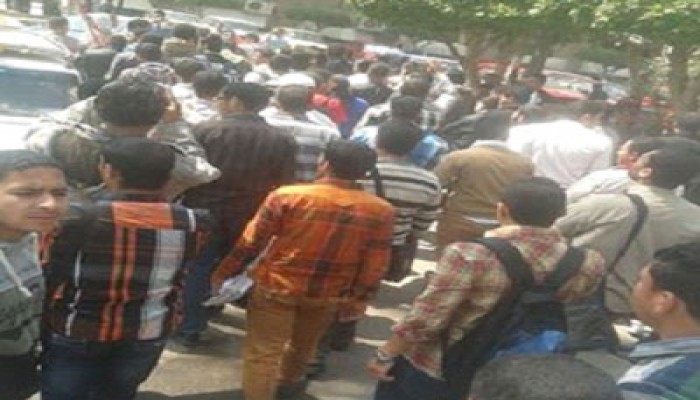 مسيرة طلاب الأزهر بالدراسة تطوف الجامعة