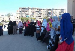 حرائر "دراسات" بورسعيد ينددن بالانقلاب العسكري واعتقال زملائهن